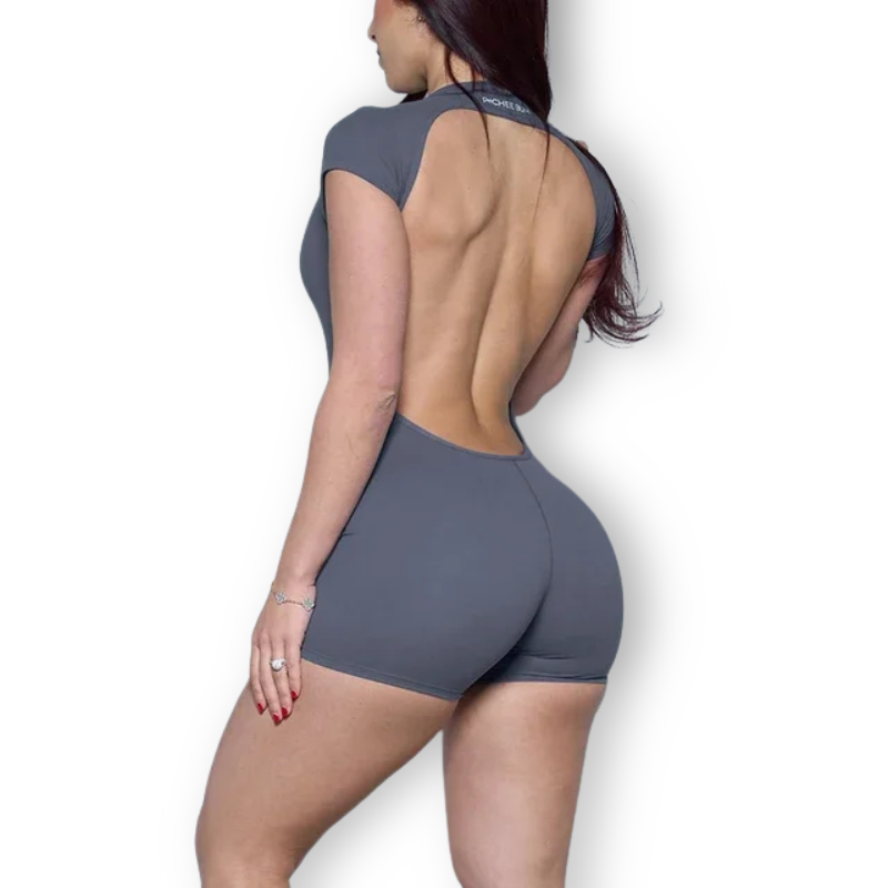 Sleeveless Scrunch Butt Jumpsuit – Zipper Design, Sculpting & Workout Ready