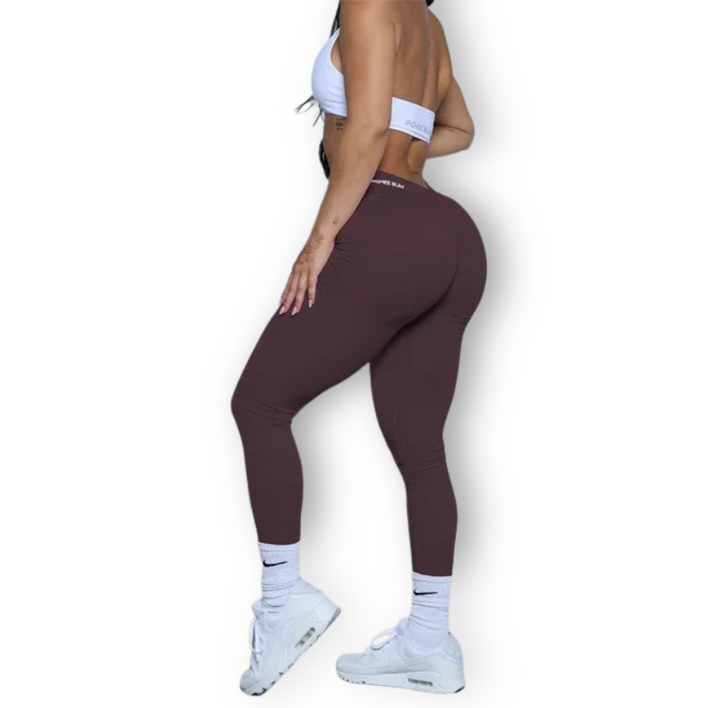 Low V-Back Scrunch Butt Leggings – High-Waist, Seamless & Sculpting