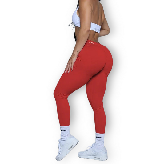 Low V-Back Scrunch Butt Leggings – High-Waist, Seamless & Sculpting