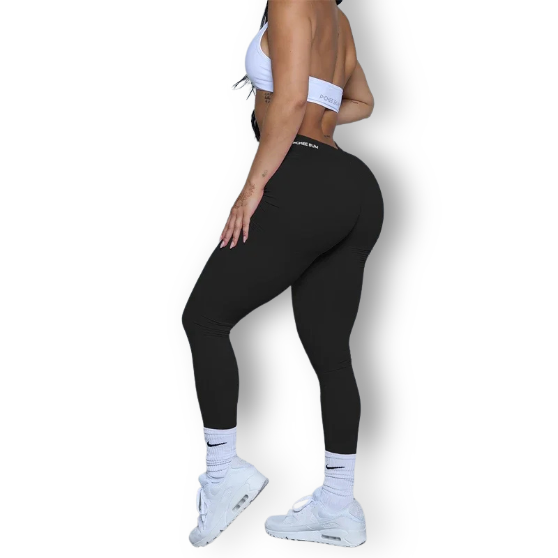 Low V-Back Scrunch Butt Leggings – High-Waist, Seamless & Sculpting