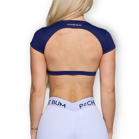 Open-Back Workout Crop Top – Breathable, Stretchy & Stylish